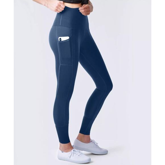Sweetflexx Scrunch Leggings Navy High Waist Resistance Activewear 14 - Picture 2 of 11